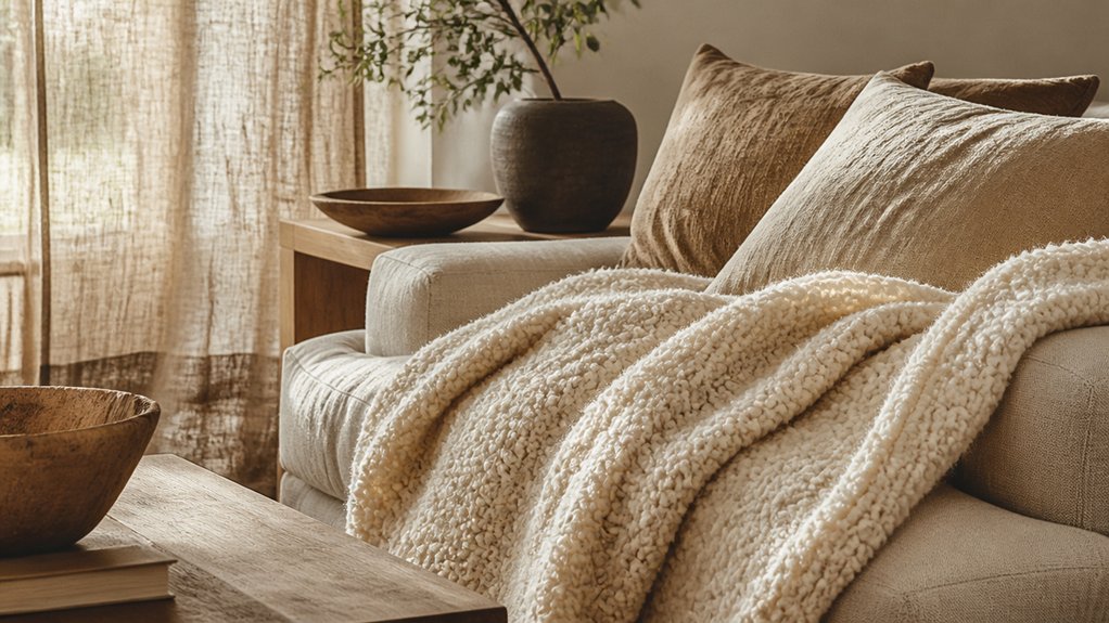 natural fibers create inviting warmth